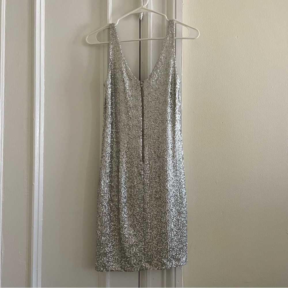 AQUA Silver Sequins Dress - Picture 2 of 7